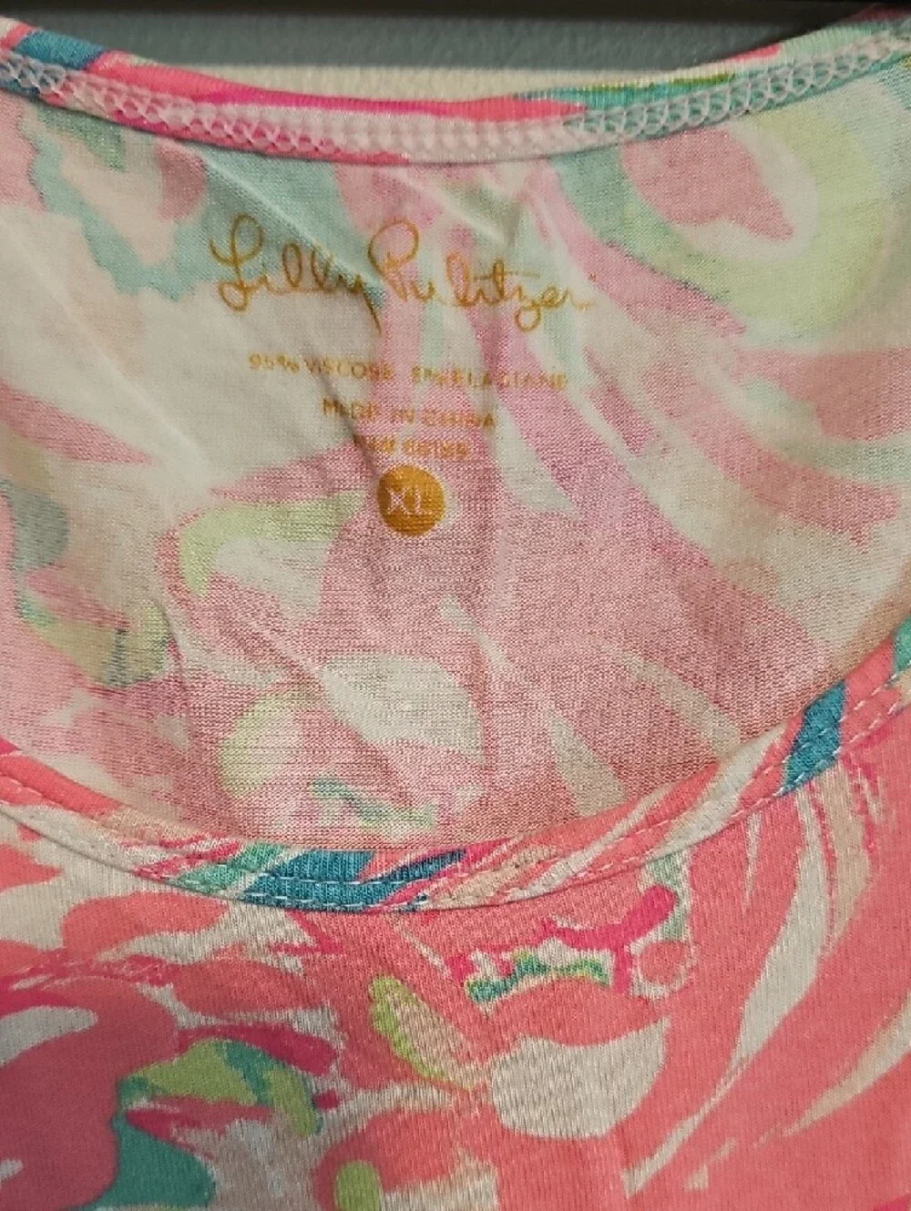 Lilly Pulitzer Pink Multi Swirl Tank